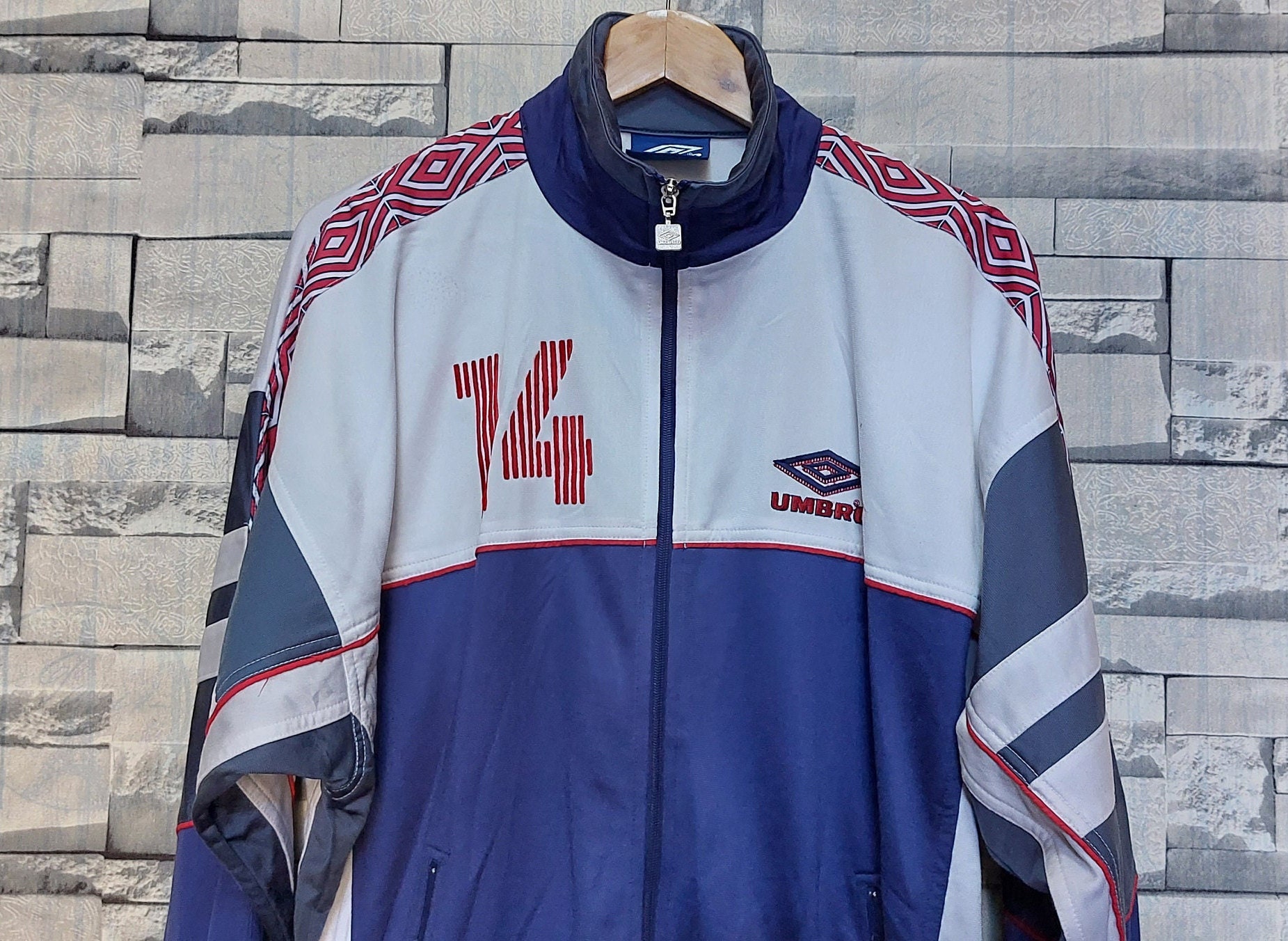 Vintage 90s UMBRO Track Jacket Full Zip Size: XL/ Retro C.B PALMA