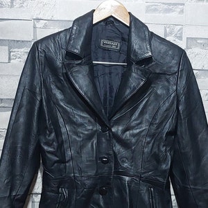 VERSACE Classic V2 Vintage Oldschool Leather Men Jacket Coat