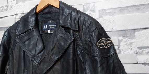 Armani jeans jacket/coat leather - Gem Armani jeans jacket/coat leather - Gem
