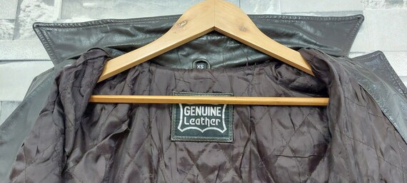 Vintage 90s PEP WEAR Leather jacket Size: XS/ Ant… - image 5