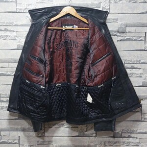 Abrigo de cuero Schott NYC antiguo Talla: L/ Cuero Schott auténtico para hombre/ Abrigo Schott vintage/ Abrigo Schott antiguo/ Ropa vintage para hombre