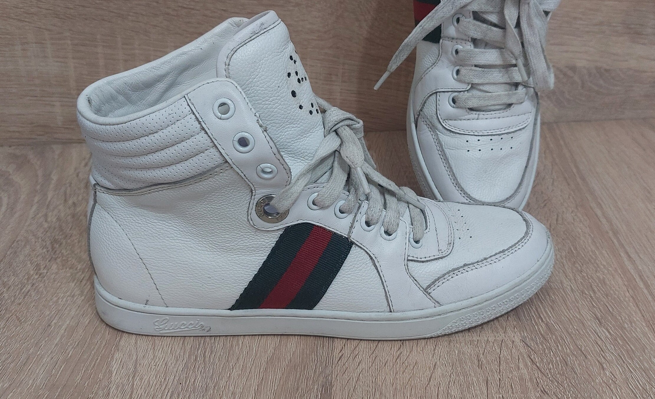 White gucci high top sneakers sale
