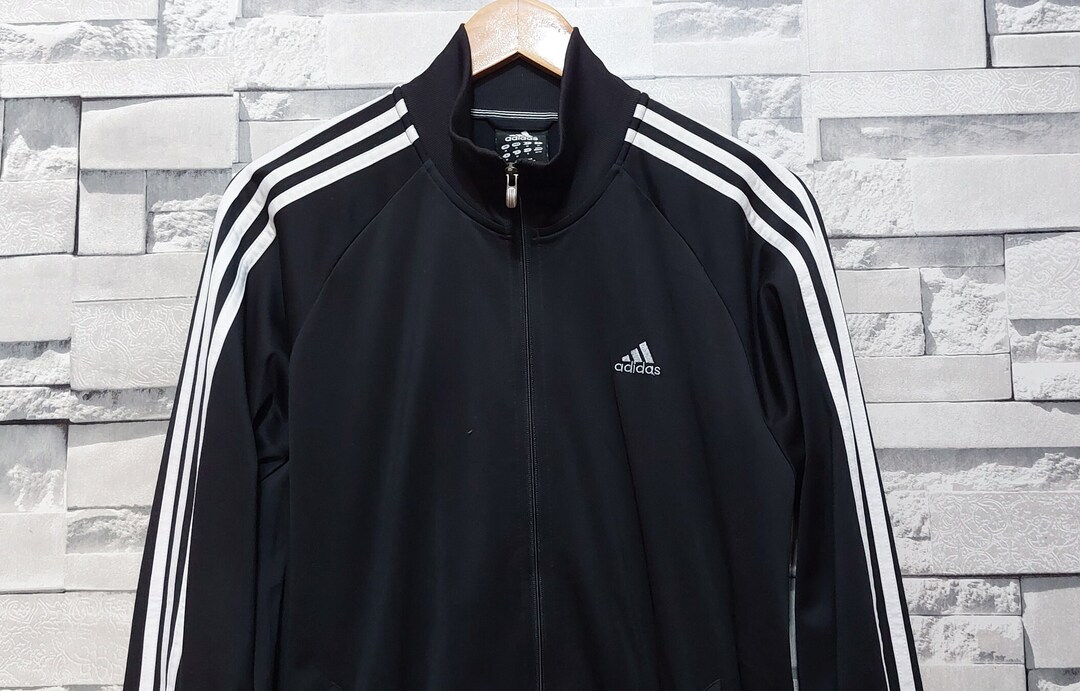 00'S adidas jersey track jacket, men's size S polyester blue type Vintage Second Hand main image 0