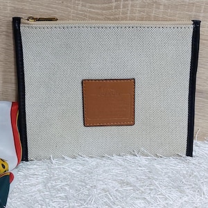 Authentique sac portefeuille en toile COACH - sac à main COACH vintage / logo ancien sur le devant du sac COACH / portefeuille Coach rétro / pochette cadeau de luxe