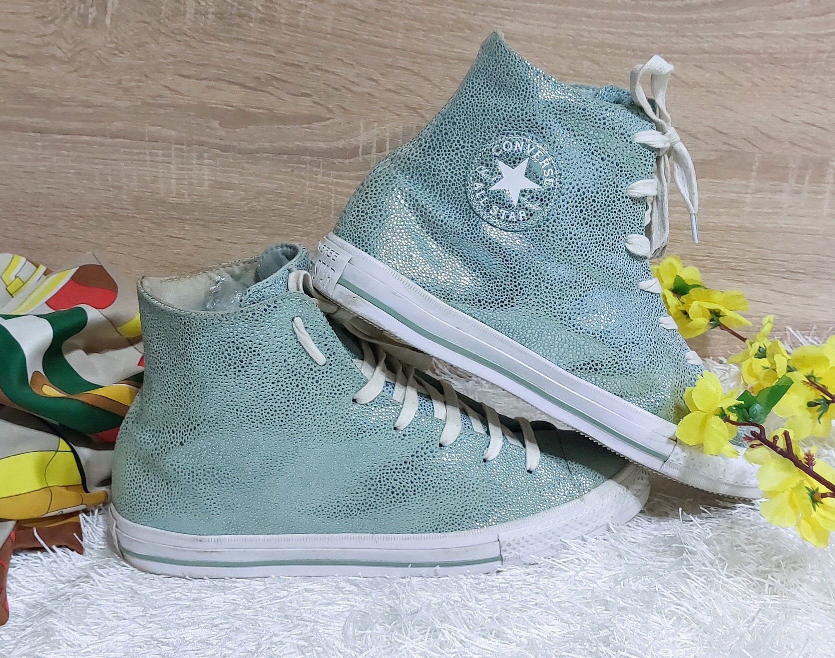 Authentic All-Star Converse Leather sneakers Size: US 10.5/ 8 UK/ 42.5 EUR/ Vintage Converse All-Star/ Antique Chuck Taylor Lady Sneakers