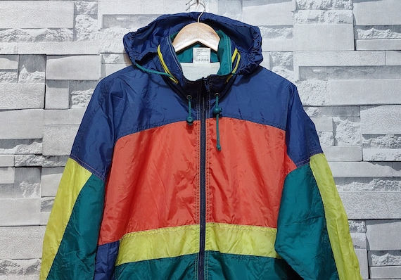 Vintage 90s LUCIANO Ski Jacket Size M Antique Sports Hoodie
