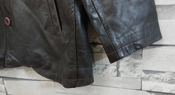 Vintage 90s PEP WEAR Leather jacket Size: XS/ Ant… - image 3