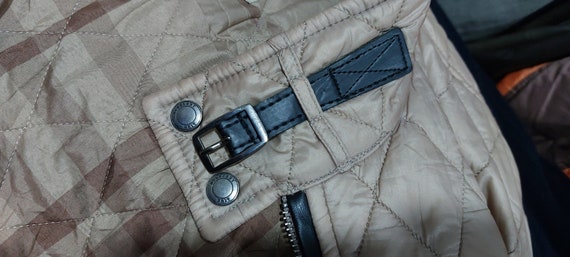 Luxury Burberry Brit Leather Canvas Bomber Jacket… - image 7