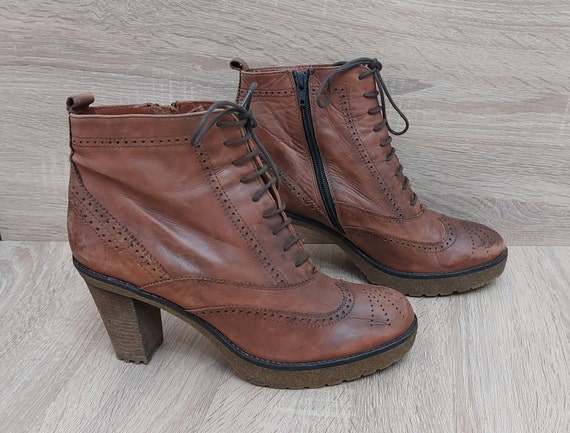 Vintage Leather MARIPE Boots Size 10 US 8 UK 41 Eur Antique Leather Shoes Boots Vintage Clothing Women Etsy