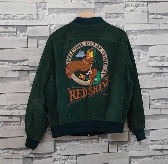 Vintage 90s Leather Bomber jacket Size: M/ Antiqu… - image 1