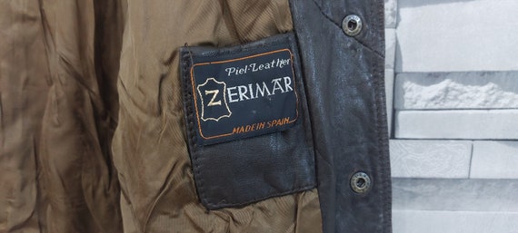 VTG 90s Z ERIMAR Leather Riders jacket Size: L/ A… - image 6