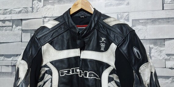 Vintage 90s Rider RICHA Leather Jacket Size: 48/ … - image 3