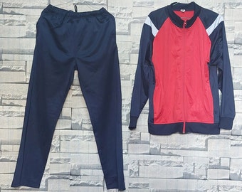 Vintage 90s Jersey Tracksuit Size: S/ Antique Sport Tracksuit/ Retro ROLY Jersey Tracksuit/ Authentic Tracksuit/ Vintage Clothing men