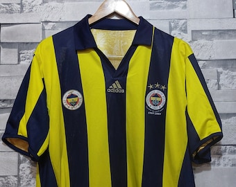 Taille du maillot Adidas de l'équipe de football du club de sport VTG Fenerbahçe : XL/ T-shirt de sport antique/ Maillot de football en jersey rétro/ Maillot de football vivant