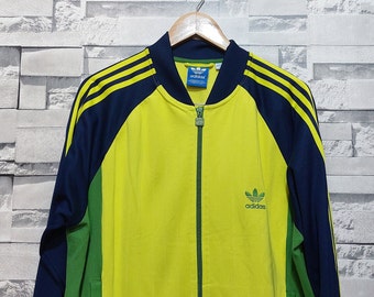Adidas jacket red green yellow hotsell