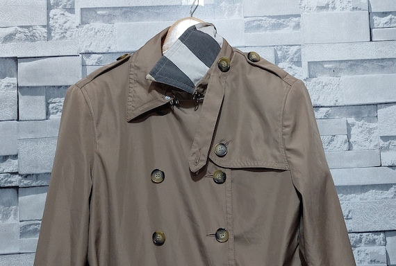 VTG Burberry London Trench Coat Size: XL/ Antique… - image 4