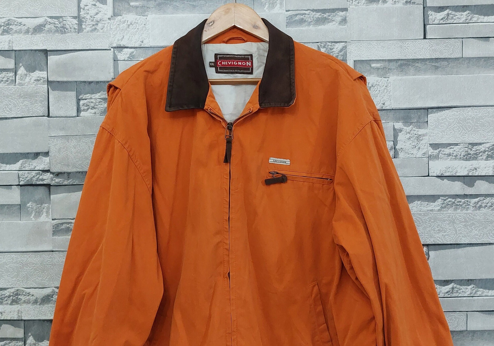 Antique Chevignon Leather Collar Jacket Size 2X Authentic Deadstock Chevignon Jacket Vintage Chevignon Jacket Vintage Clothing Men Etsy