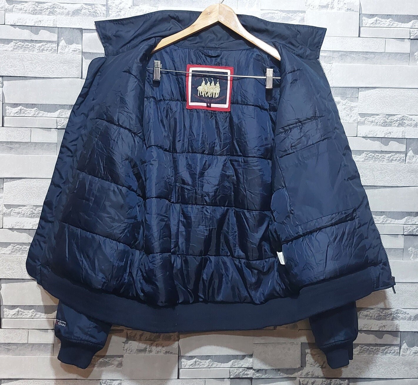 VTG 90s Bomber Polo Players Jacket Size: XL/ Antique Windbreaker  