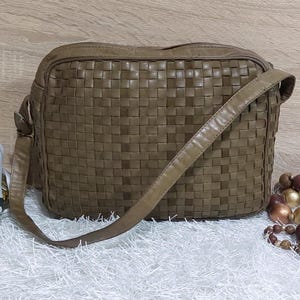 Bolsa de couro Bottega Veneta autêntica - Bolsa de mão Bottega Veneta vintage/ Bolsa de mão Bottega Veneta antiga/ Bolsa de luxo Bottega Veneta Gif