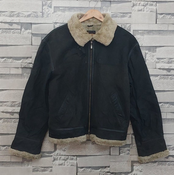 VTG Sherpa Leather jacket Size: XL/ Luxury Real Di