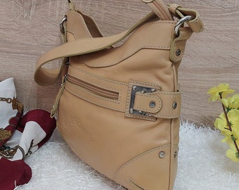 Autentica borsa a tracolla in pelle BALENCIAGA - Borsa a mano marrone di lusso degli anni '90 / Logo della borsa BALENCIAGA sul davanti antico / Borsa VTG / Borsa regalo