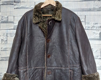 Vintage BELBEAUX Leather Made in France Jacket Size: XL/ Antique BELBEAUX  Black Jacket / Retro Classic Paris Jacket/ Vintage Clothing Men 