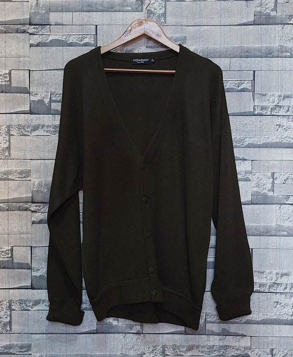 Vintage 90s Yves Saint Laurent knit Sweater Size:… - image 2