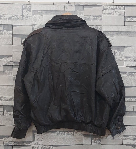 VTG 90s Z ERIMAR Leather Riders jacket Size: L/ A… - image 4