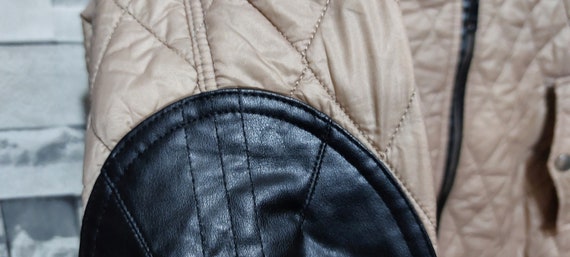 Luxury Burberry Brit Leather Canvas Bomber Jacket… - image 5