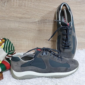 Authentic Prada Sneakers Size: US 8.5 | UK 7.5 / 41.5 To 42 EUR/ Vintage Prada Shoes/ Luxury Prada Sports Gift Shoe/ Vintage Clothing men