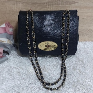 Authentic MULBERRY Leather Shoulder Bag - Vintage MULBERRY Hand Purse/ Luxury Front Mulberry Bag/ Antique Retro Mulberry Bag/ Gift for her