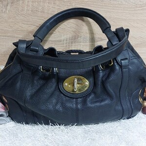 Vintage Mulberry Croc Embossed Leather Birkin Mini Doctor's