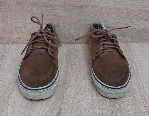 Vintage 80s Vans Leather Shoes Size: US 7.5 Men/ … - image 1