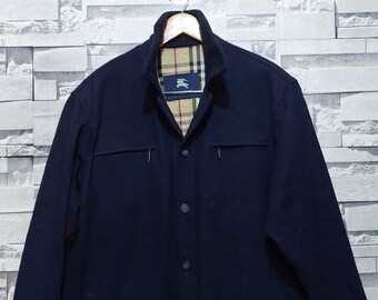 Burberry harrington jacket blue hot sale