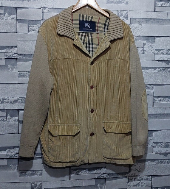 Antique Burberry Corduroy Jacket Size: 7/ L/ Authentic Burberry 