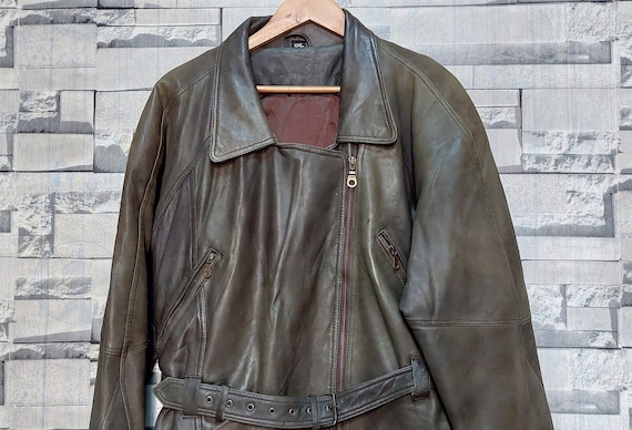 Vintage 90s Leather jacket women Size: 2X/ Antiqu… - image 1
