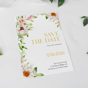 Hochzeit,  Save the Date Karte, Einladungskarte elegant, Hochzeitskarte klassisch, Karte mit Wunschtext, individuell bedruckt | H3002