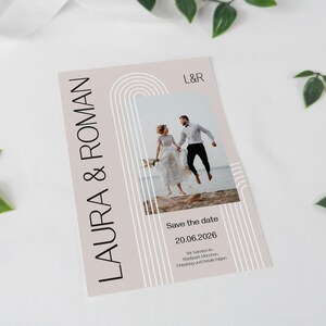 Hochzeit,  Save the Date Karte, Einladungskarte elegant, Hochzeitskarte klassisch, Karte mit Wunschtext, individuell bedruckt | H6002