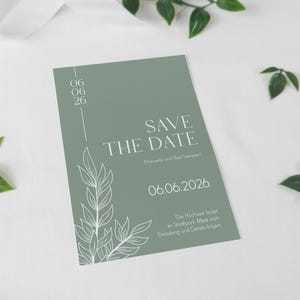 Hochzeit,  Save the Date Karte, Einladungskarte elegant, Hochzeitskarte klassisch, Karte mit Wunschtext, individuell bedruckt | H4002