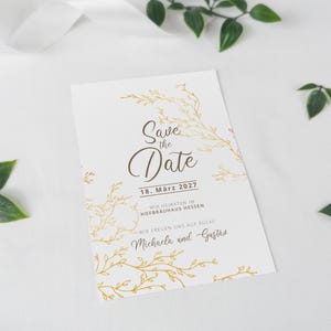 Hochzeit,  Save the Date Karte, Einladungskarte elegant, Hochzeitskarte klassisch, Karte mit Wunschtext, individuell bedruckt | H1002