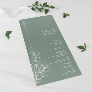 Hochzeit, Hochzeits-Speisekarte, Menükarte elegant, Speisekarte klassisch, Menu, Karte mit Wunschtext, individuell bedruckt | H4003
