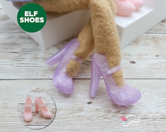 Christmas Elf Shoes, Elf High Heels, Elf Sneakers, Elf Accessories, Elf Outfit Clothes, Elf Ideas, Elf Activities, Elf Props, Elf Girl