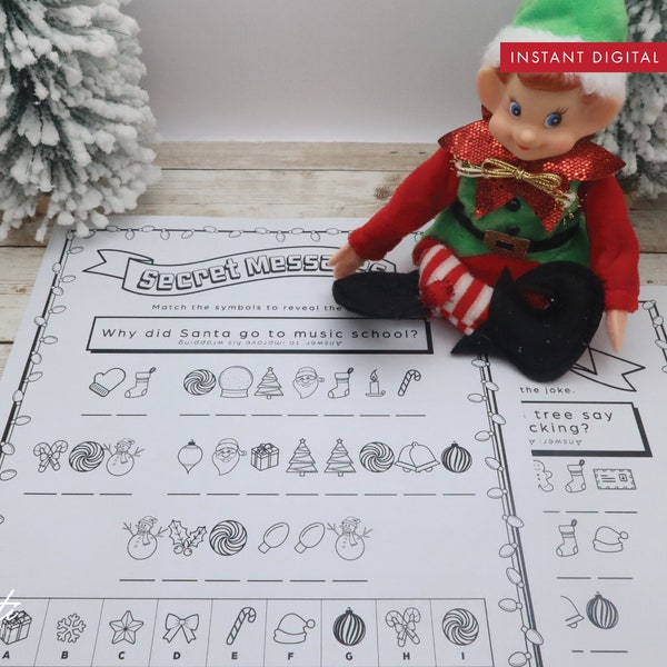 Christmas Elf Secret Messages, Elf Kit, Elf Ideas, Elf Accessories, Elf Activities, Elf Props, Elf Last Minute; Elf 2023, Elf Older Kids