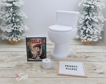 Christmas Elf Funny Props, Elf Toddler, Elf Bathroom Toilet, Elf Activities, Elf Idea,S Elf Accessories, Doll Miniatures, ELF NOT INCLUDED
