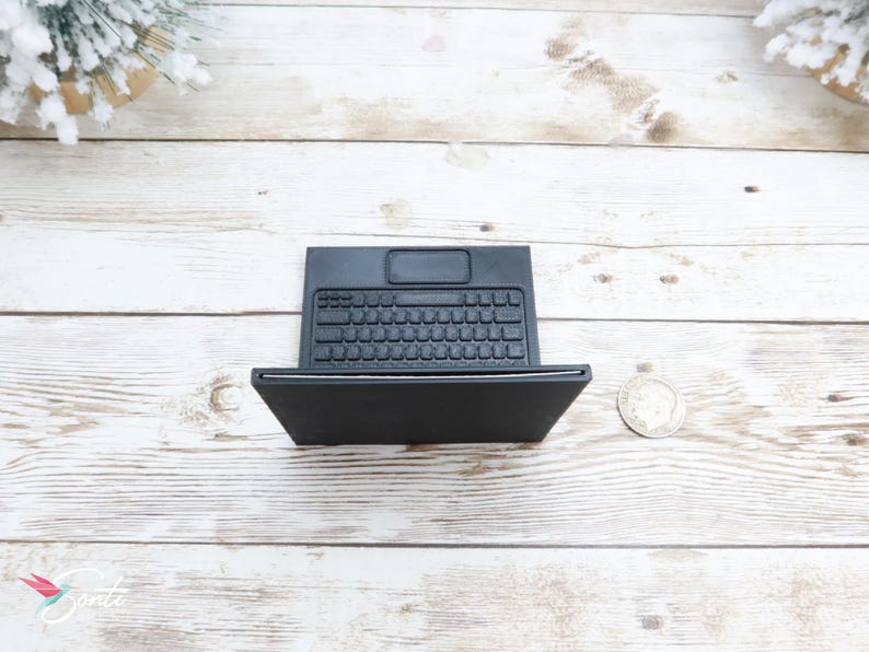 1:6 Scale Miniature Laptop With Closing Top, Miniature Computer, Doll ...