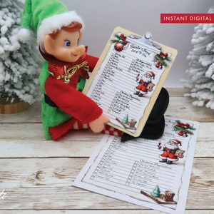 Elf Printable Shopping List, Santa to Do List, Elf Kit, Elf Ideas, Elf ...