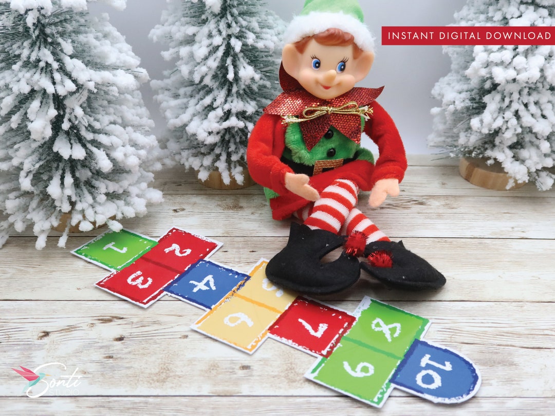 Christmas Printable Elf Hopscotch Elf Games Elf Kit Elf