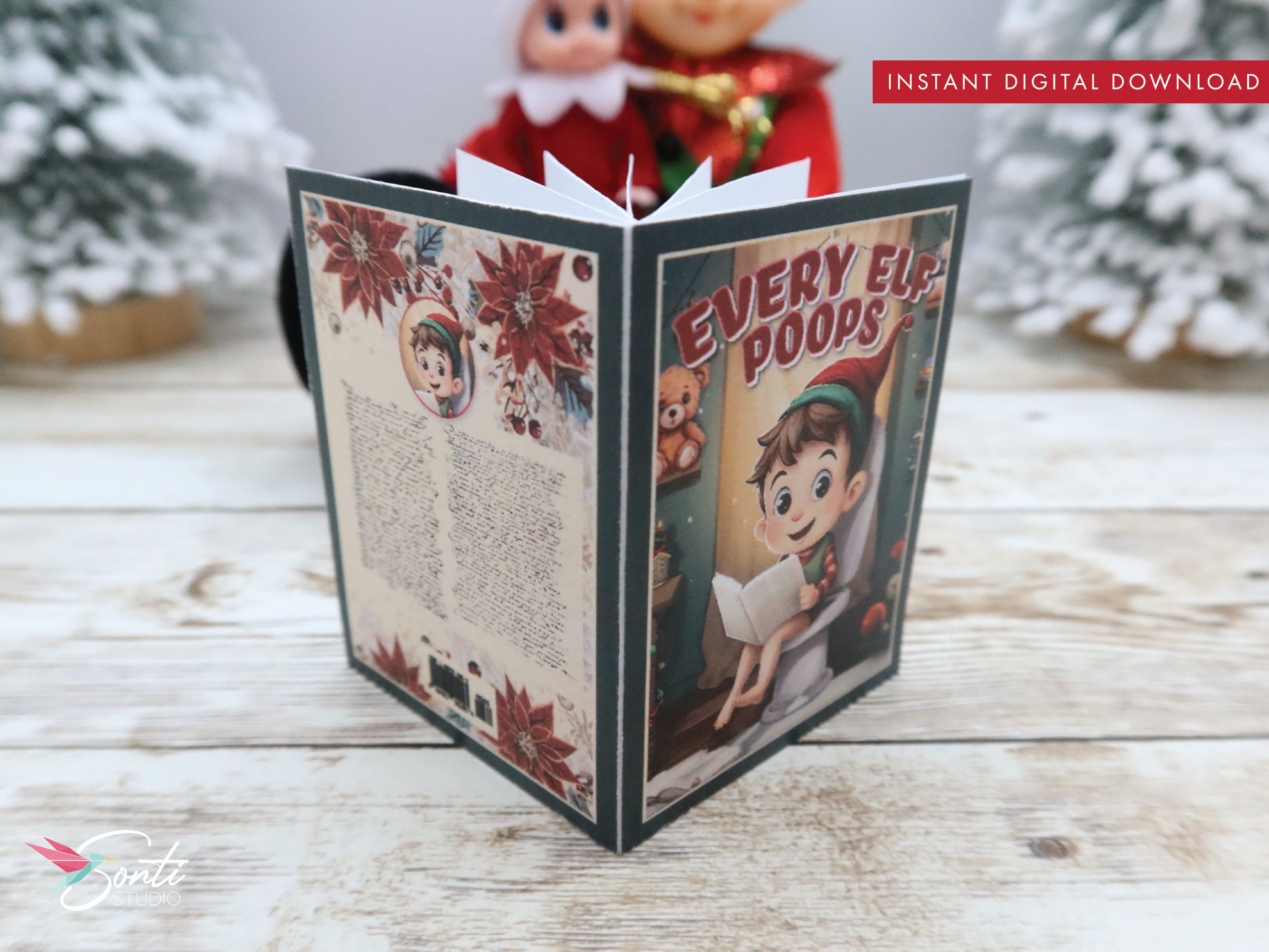 Elf Printable Mini Book, Every Elf Poop, Elf Baby Ideas, Elf Toddler ...