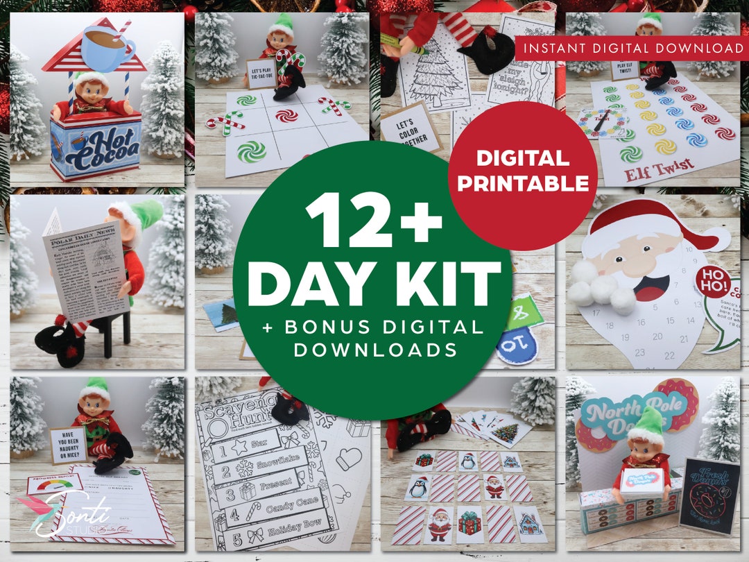 Elf Sample Kit Christmas Printable Cheap Elf Kit, Elf 12 Day Kit, Elf Activities, Elf ...