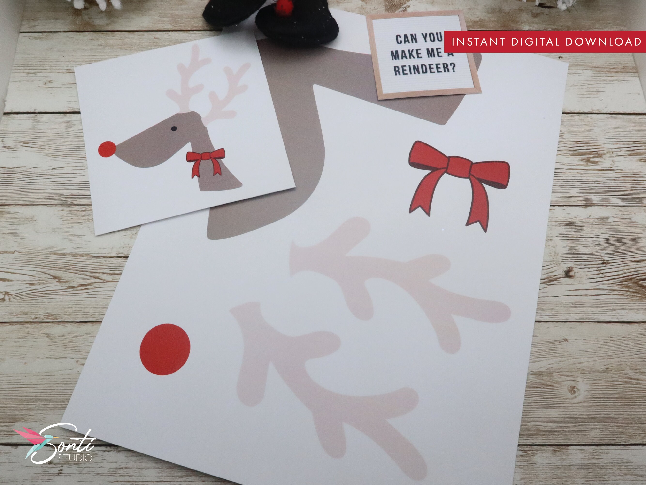 Christmas Elf Printable Reindeer Craft, Elf Activities, Elf Kit, Elf ...